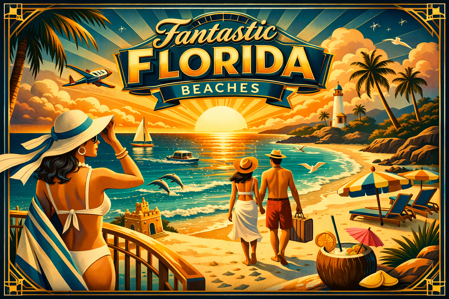 フロリダの海辺を表現したイメージ