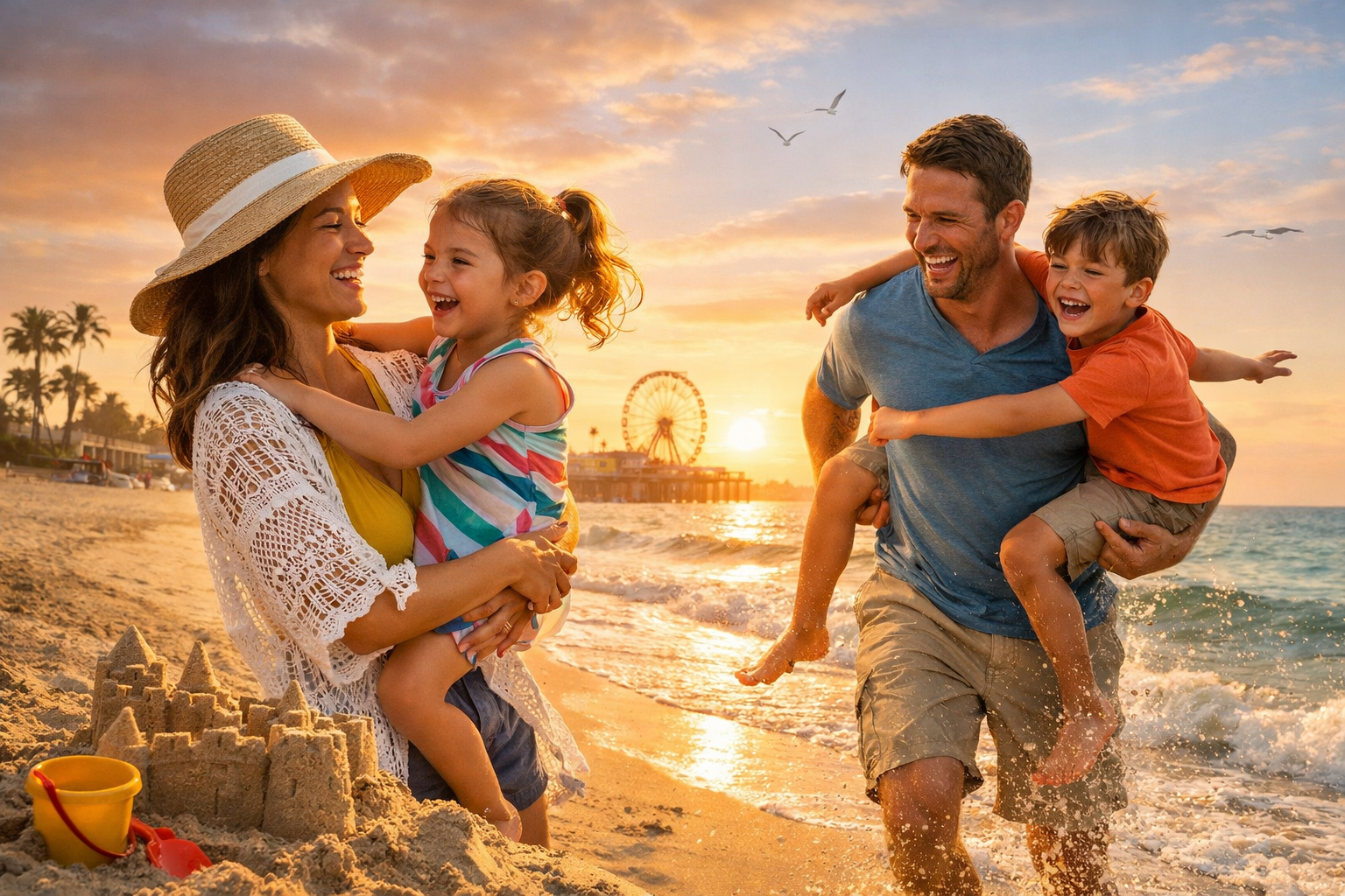 フロリダの家族旅行を表現したイメージ