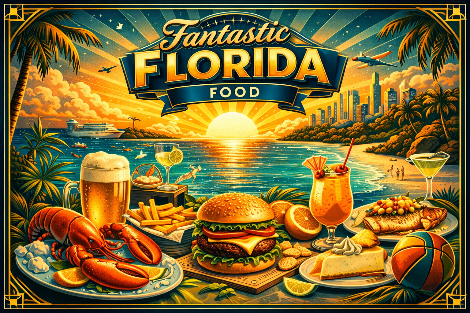フロリダの食の華やかさを表現したイメージ