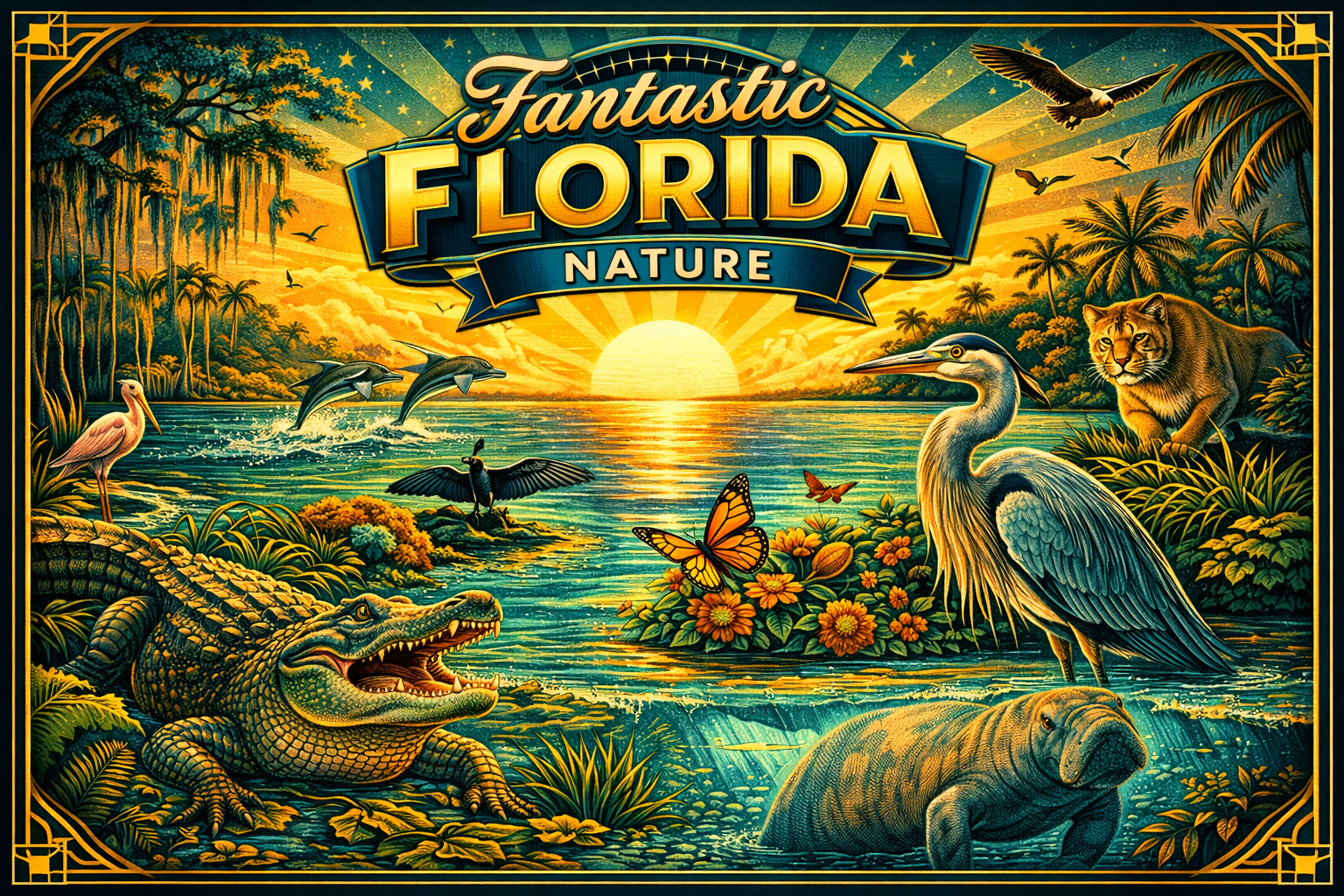 フロリダの自然を表現したイメージ