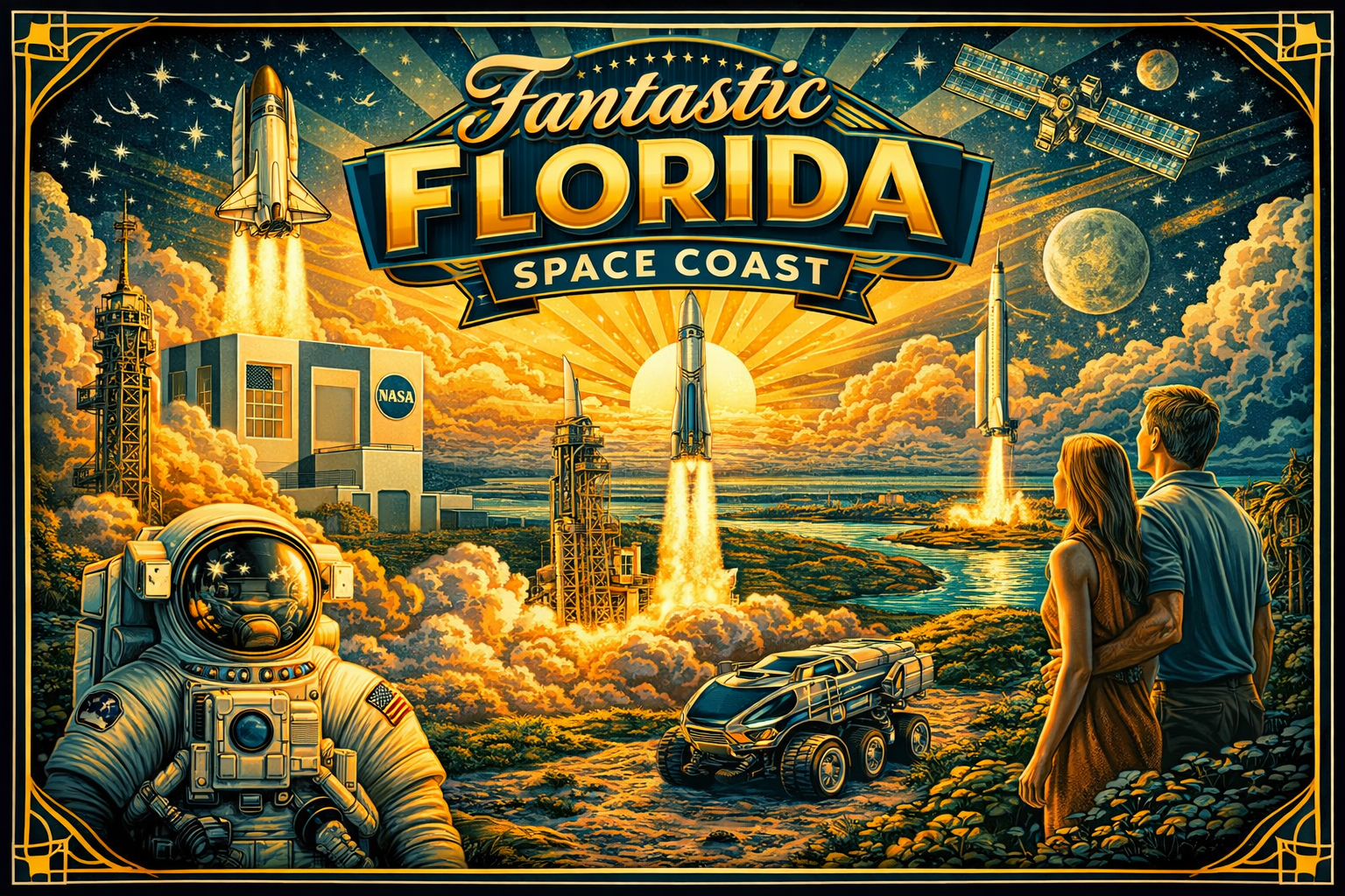 スペースコーストの未来感を表現したイメージ