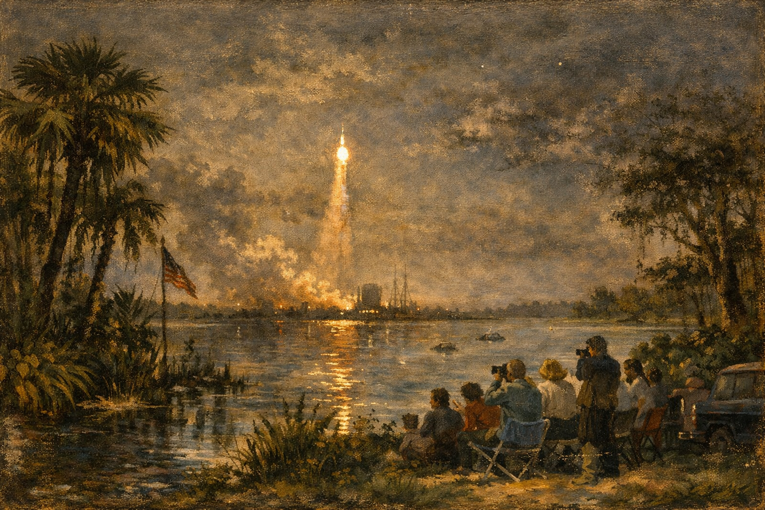 スペースコーストのロケット観覧風景